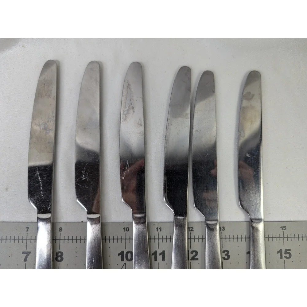 Mikasa‎ Gourmet Basics Satin Butter Knives Lot of 6 Knife